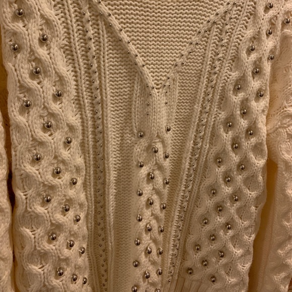 H&M Cream Cable sweater with silver detail - Picture 2 of 2